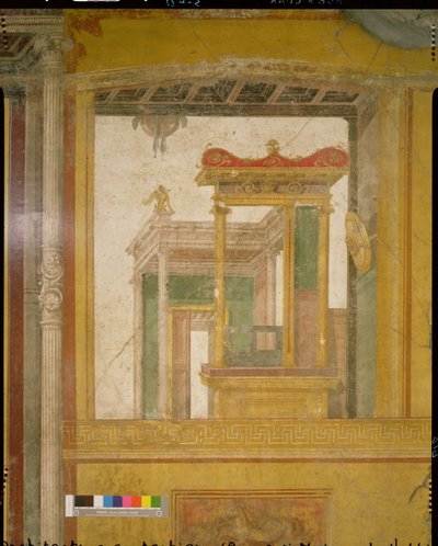 Architettura fantastica, dalla Casa dei Vettii c.50-79 d.C. da Roman